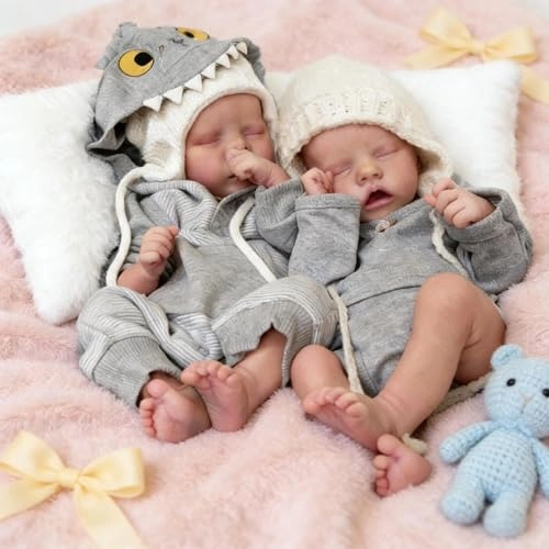 Reborn Baby Doll - 18 inch Silicone Boy and Girl Ages 3+ Bundle