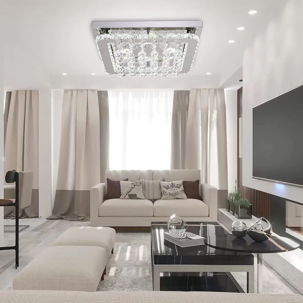 Crystal Ceiling Light - 3000k-6000k Dimmable