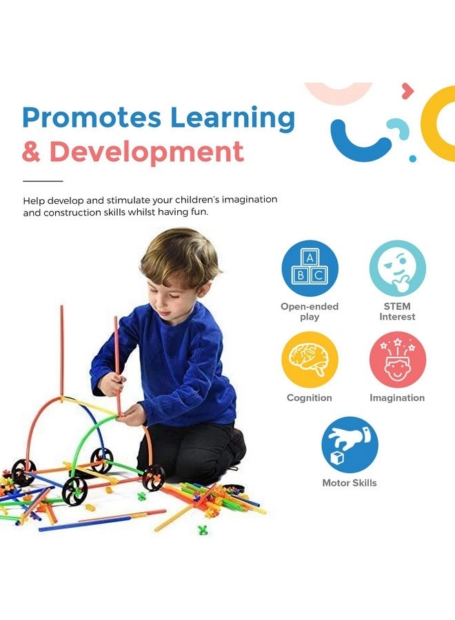 Straws Builders - Large 8 Inch Wheels Special Connectors