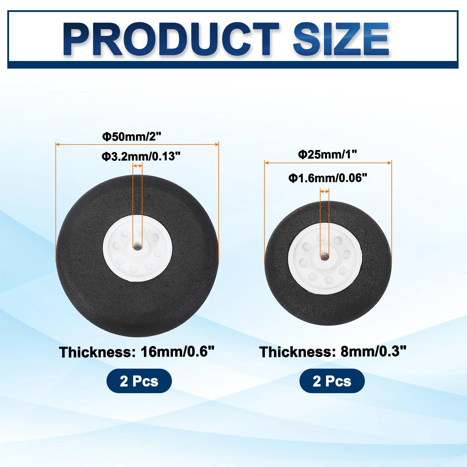 RC Airplane Wheels Set