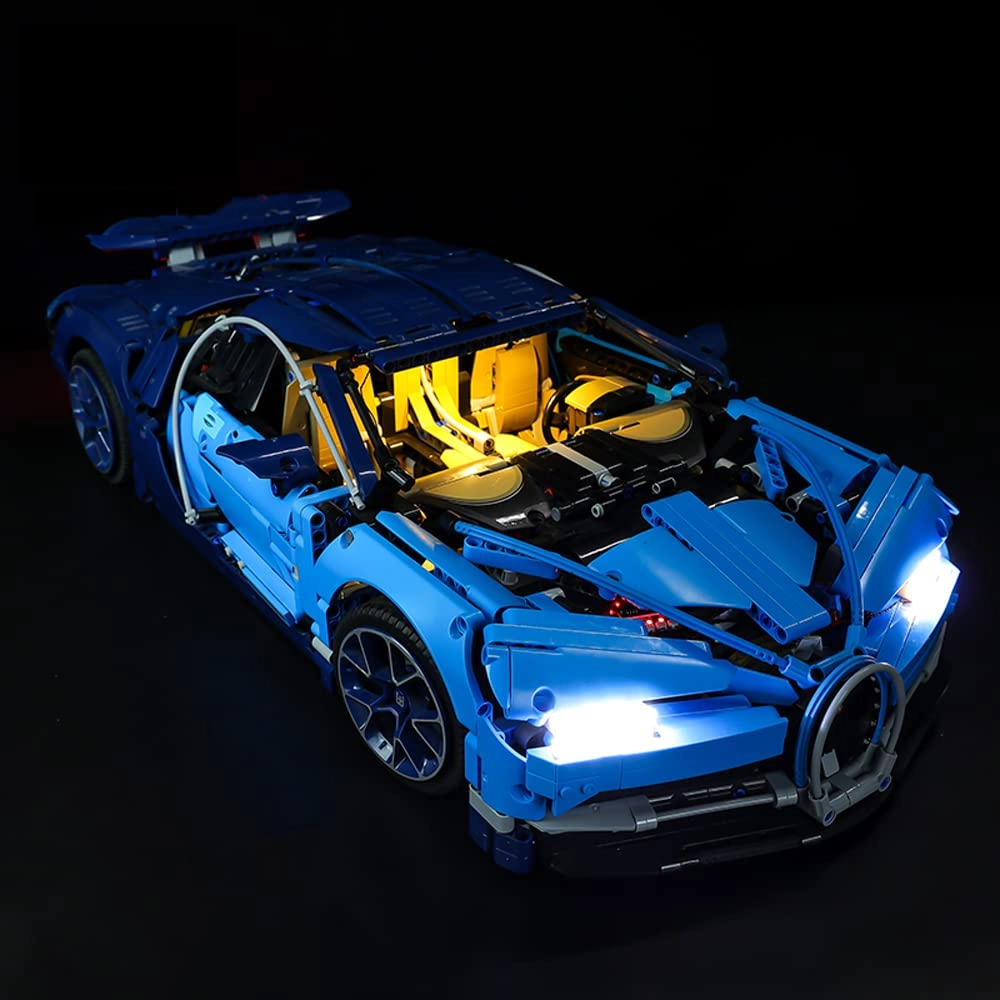 wddspsh Lego 42083 Bugatti Chiron LED Light Kit - RC With Sound Version Battery Powered
