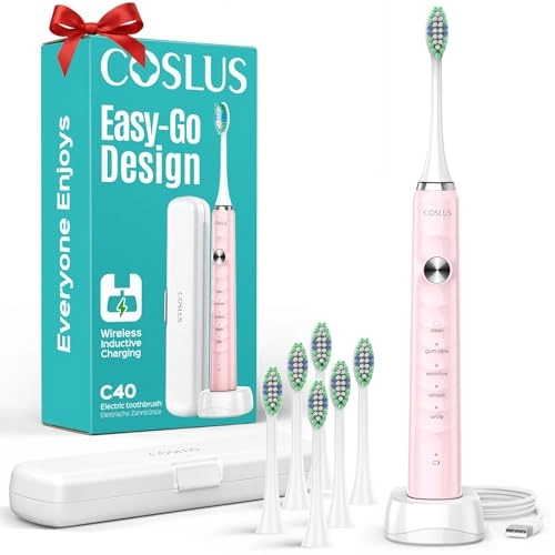 Sonic Electric Toothbrush - 47000 VPM 5 Modes 6 Brush Heads