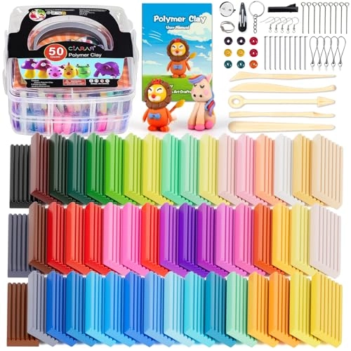 Polymer Clay Kit - Plasticine Polymer Clay 1.57 Kg 50pcs.