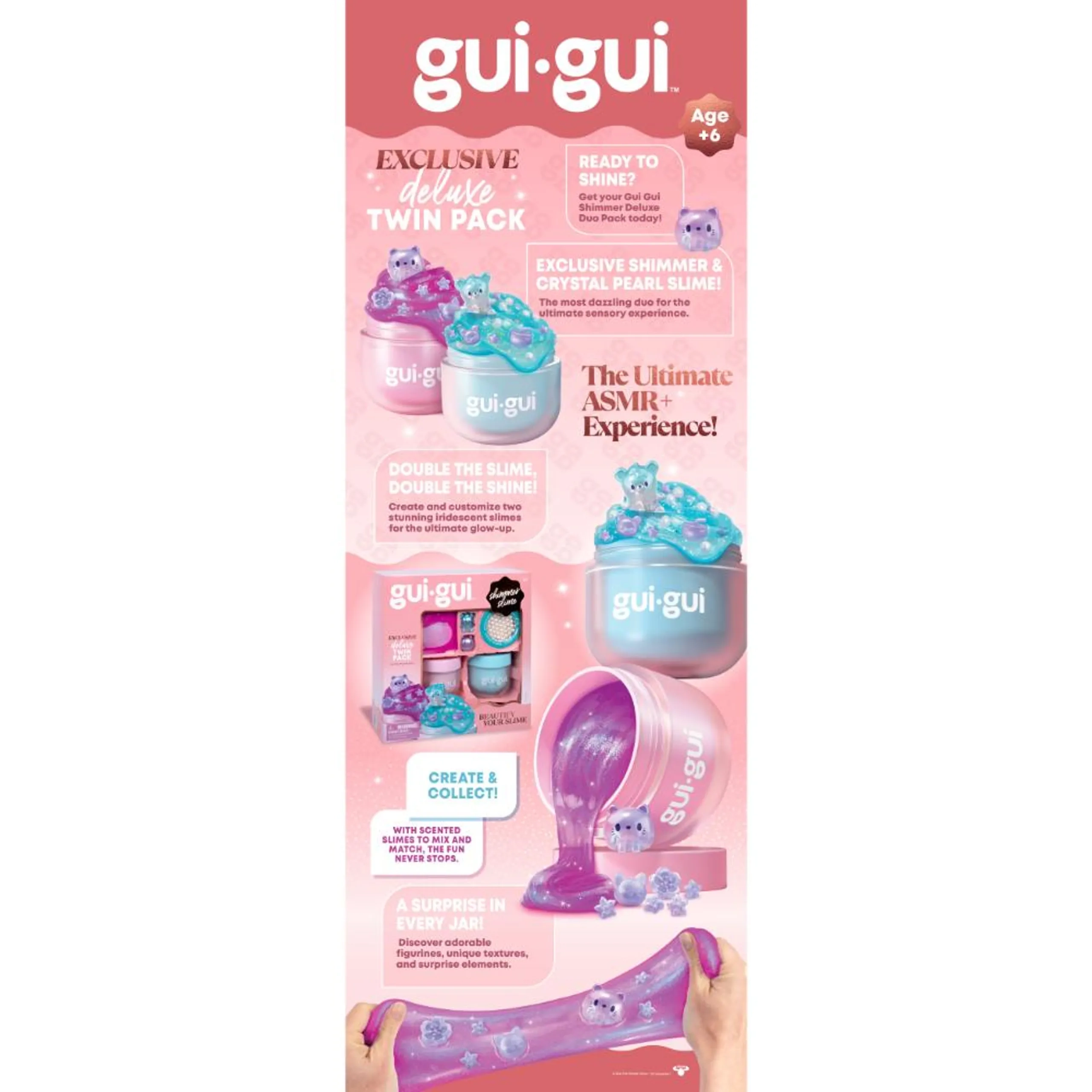 Gui-Gui Shimmer Slime Deluxe - 6+ years Twin Pack