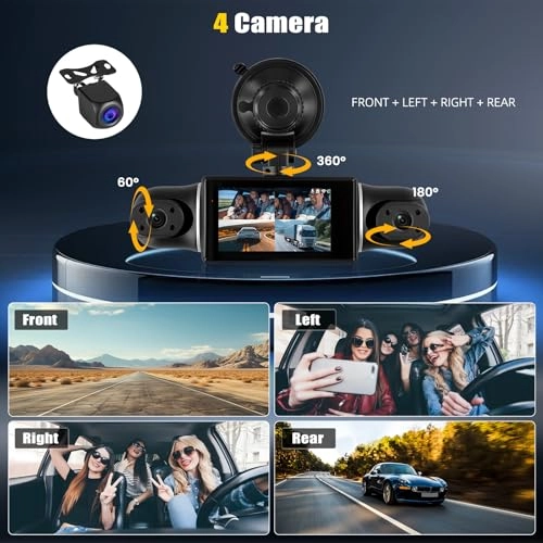 360°4 Channel 2K Dash Cam - 1440p