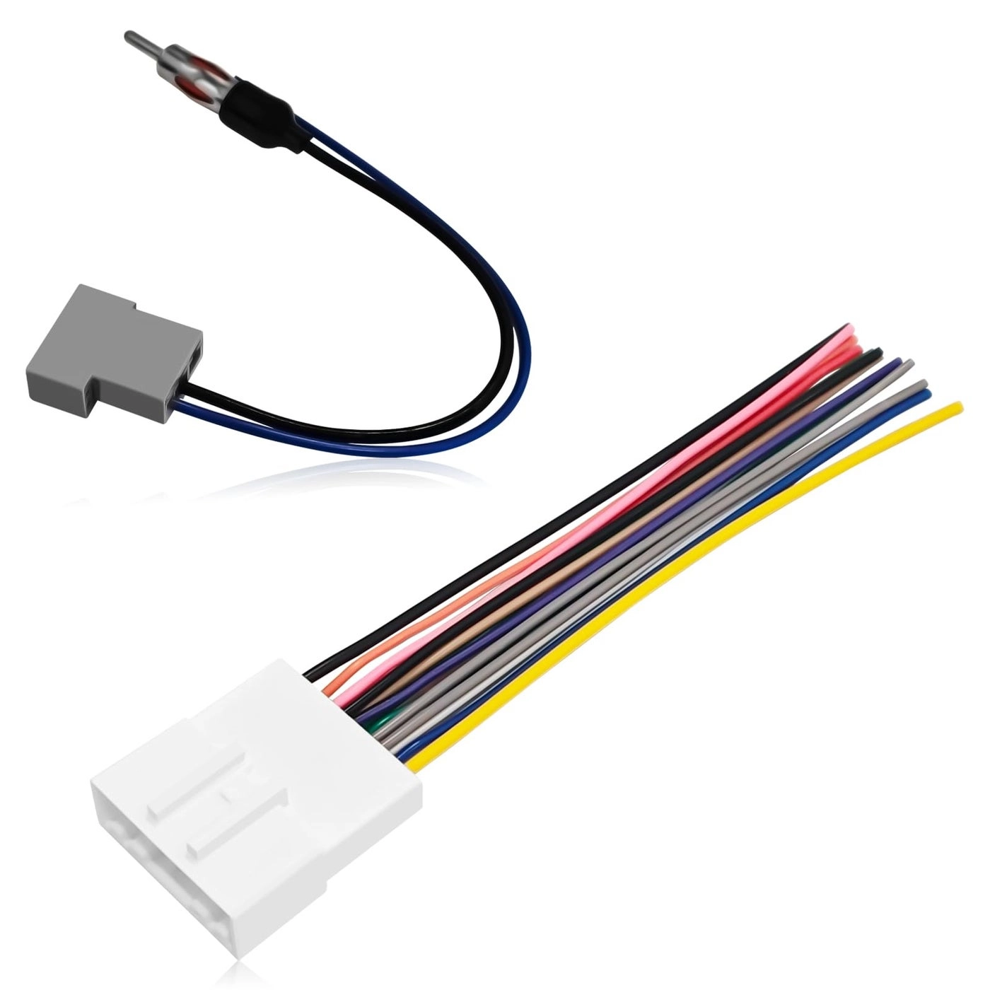 SWQS Radio Wiring Harness + Antenna Adapter + Steering Wheel Control Wire - 2008-2013 Infiniti/Subaru