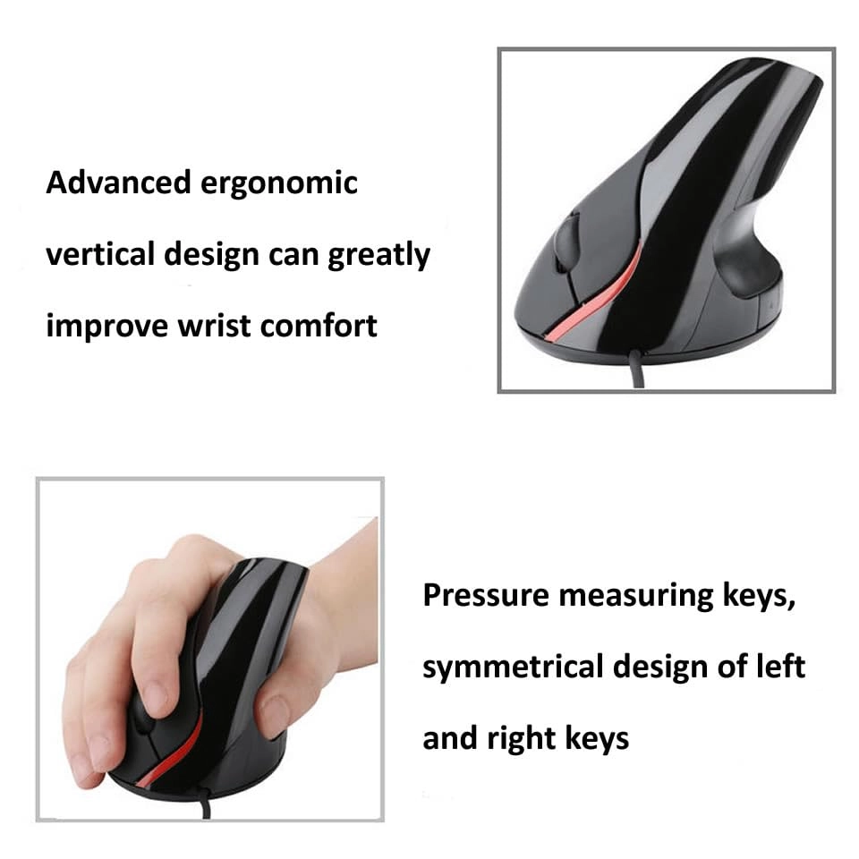 Ergonomic Vertical Mouse - Wired