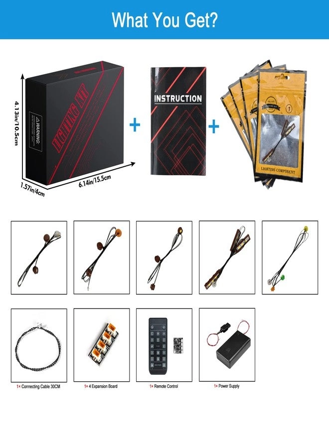 LED Light Kit - Compatible with Lego A-Frame Cabin 21338 Remote Control DIY Lighting