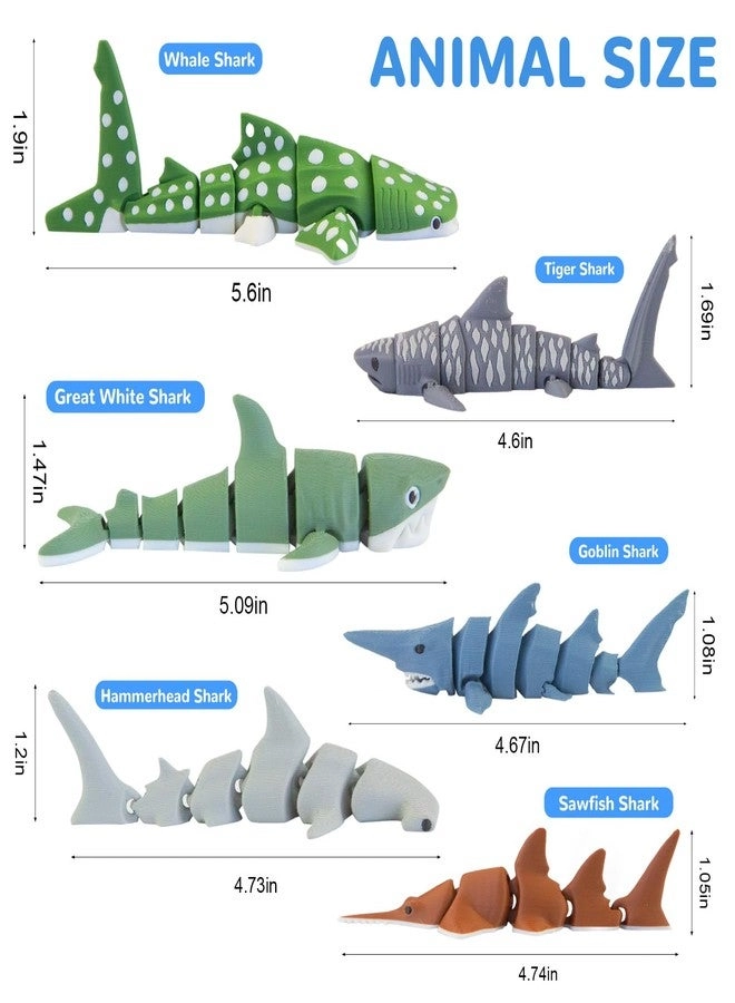 Shark Figurines - 6PCS