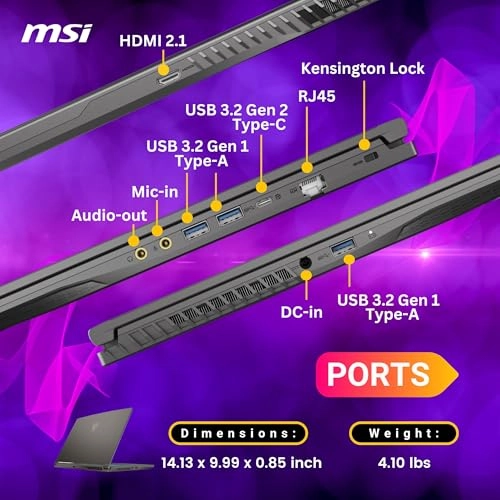 Thin 15 Thin A15 AI B8VF-270US - 15.6'' Ryzen 9-8945HS 64GB DDR5 2TB SSD