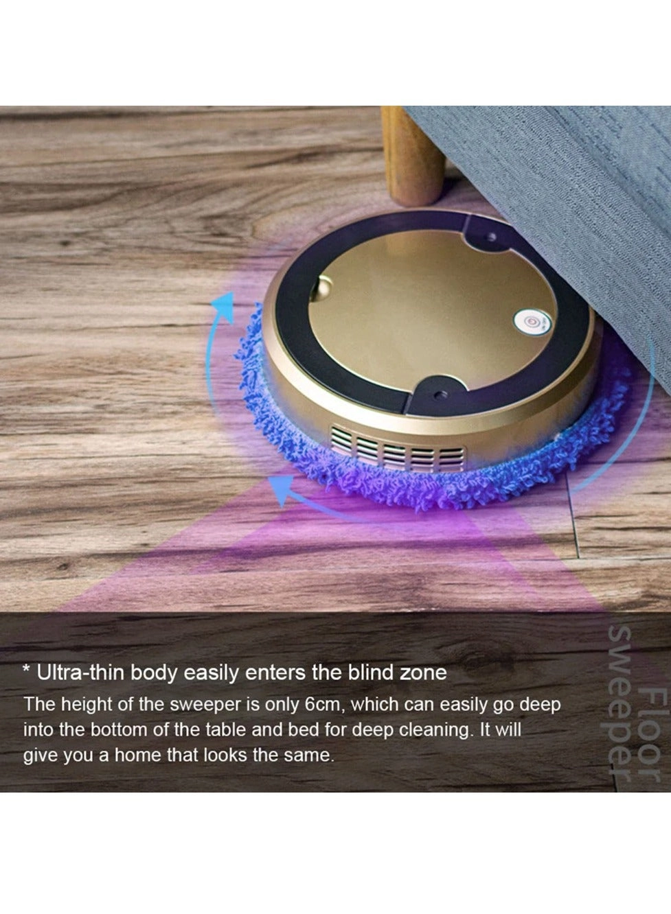 3-in-1 Robot Vacuum - With Mop Cordless USB Rechargeable