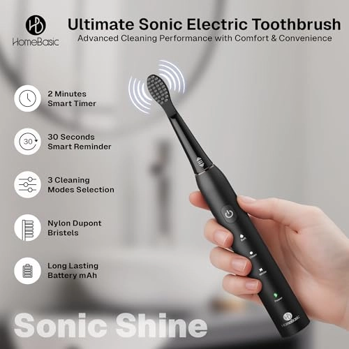 Sonic Shine - 3 Modes USB-C Rechargeable 50-Day Battery