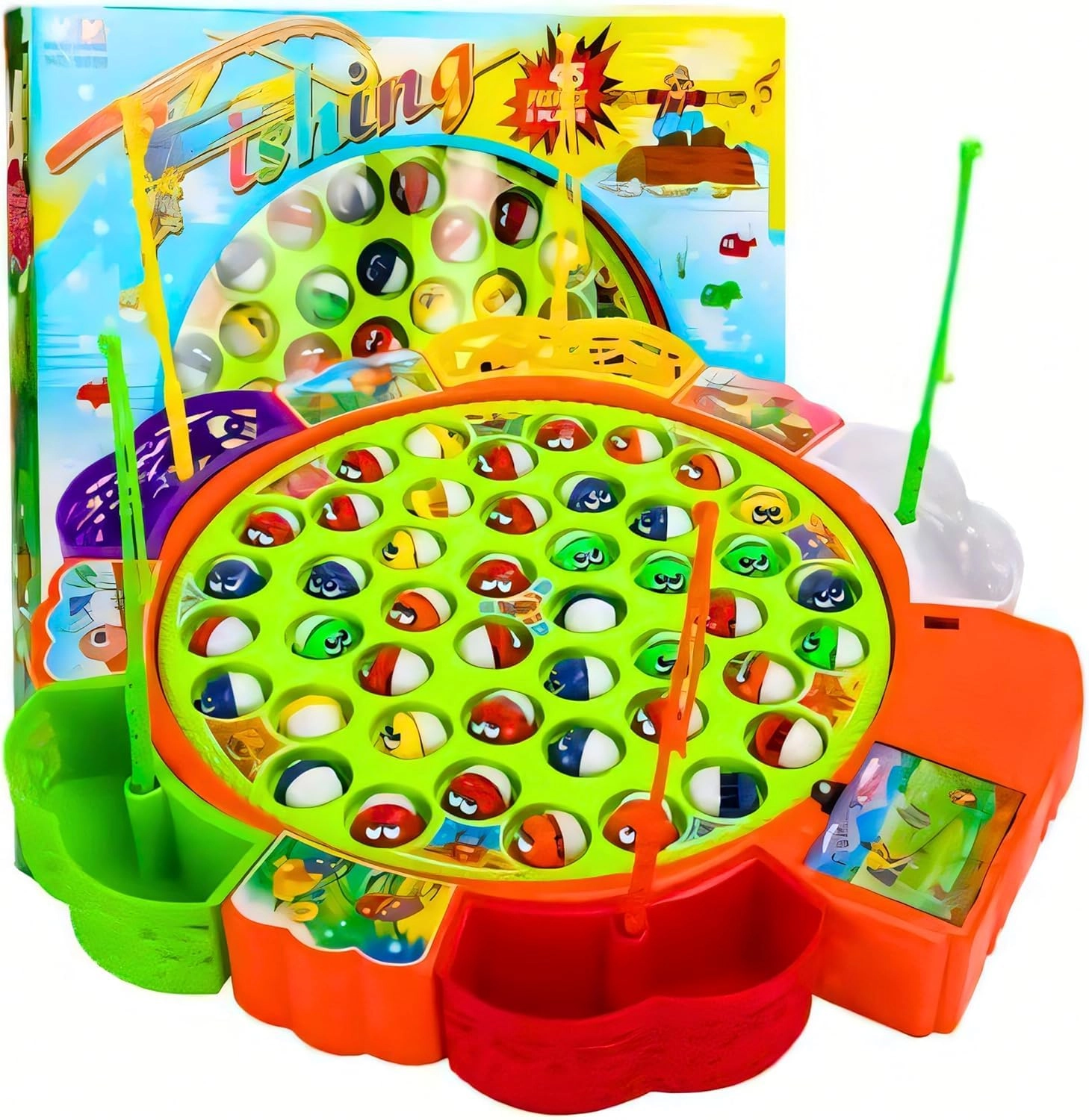 MARTYRA 45 Fishing Game - 36 months - 15 years 45 Fish and 4 Fishing Poles