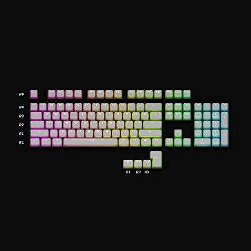 112 Double Shot PBT Shine Through Pudding Keycaps - 108 piece(s)