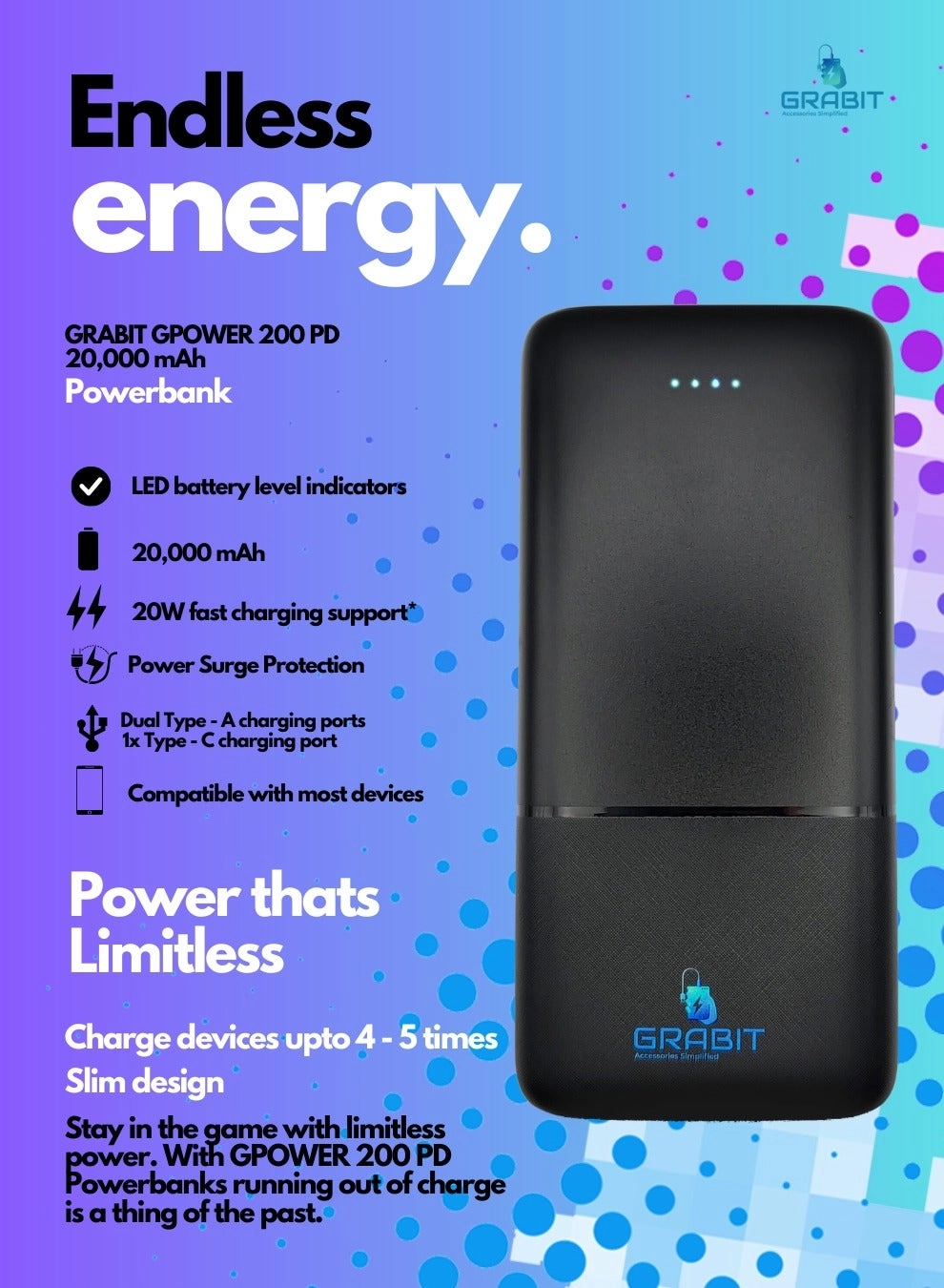 GPOWER-200T - 20000mAh 20W