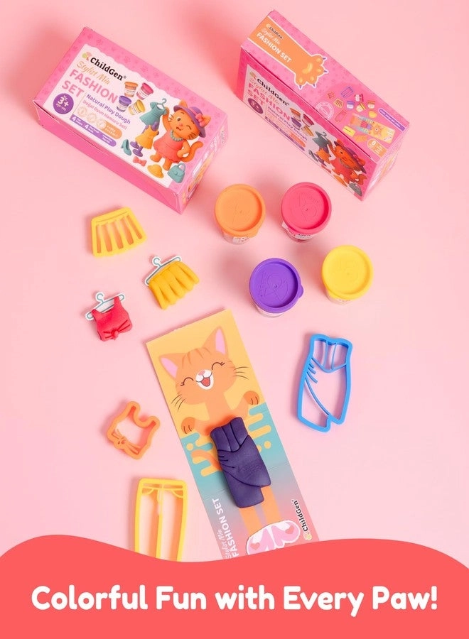 Paw Pals Play Dough Set - Natural 4×65g