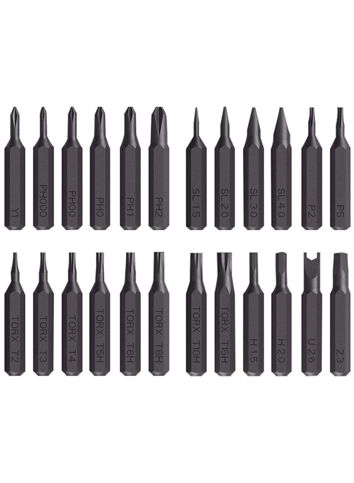 Magnetic Bits - 24-Piece 3.1x7.1x1.2 inch