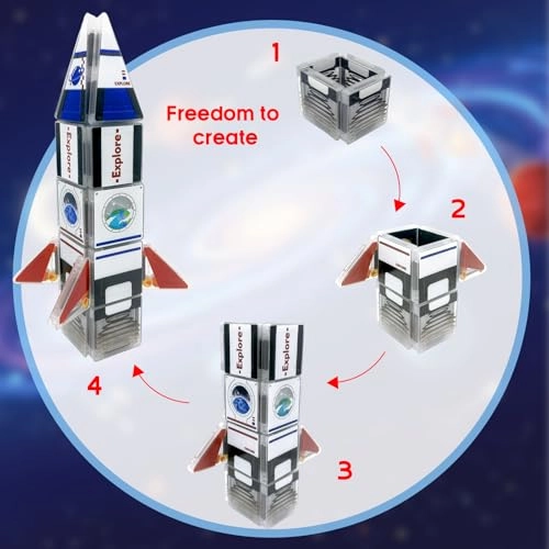 Mini Magnetic Building Games - Space Ship 3D Educational