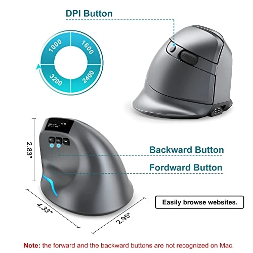 Ergonomic Vertical Mouse - Wireless