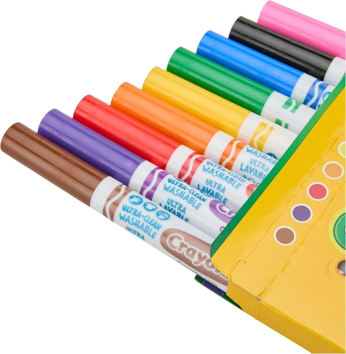 Color Max Broad Line Ultra-Clean Classic Washable Markers - 10 Pcs Multicolor