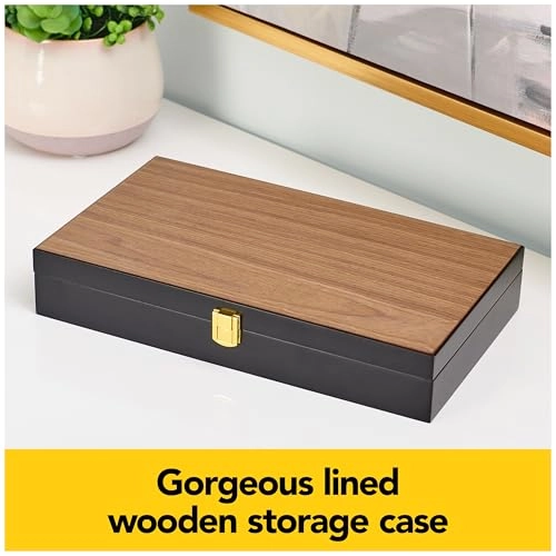 Legacy Deluxe Mahjong - Two-Tone Tiles Lined Wood Case