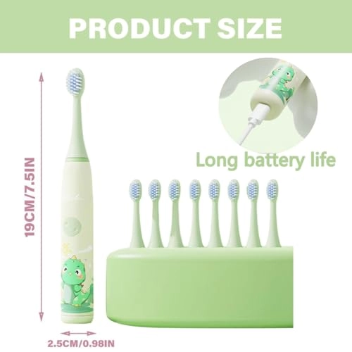 Sonic Rechargeable Kids Electric Toothbrush - 4 Modes 2-Min Timer