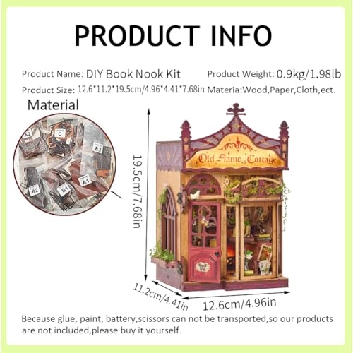 Miniature Wooden Dollhouse Furniture Kit - Creative Room 1:24
