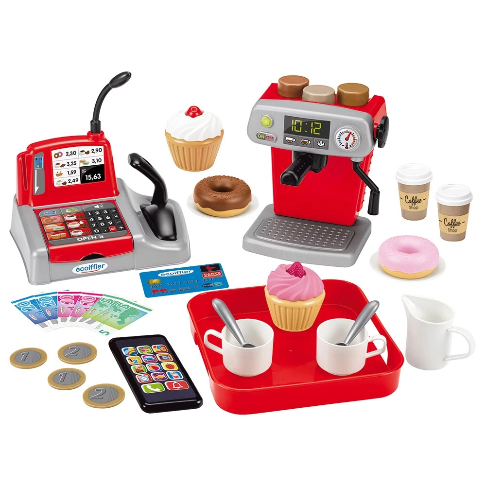 ECOIFFIER Coffee Shop Set - Food Playset Educational