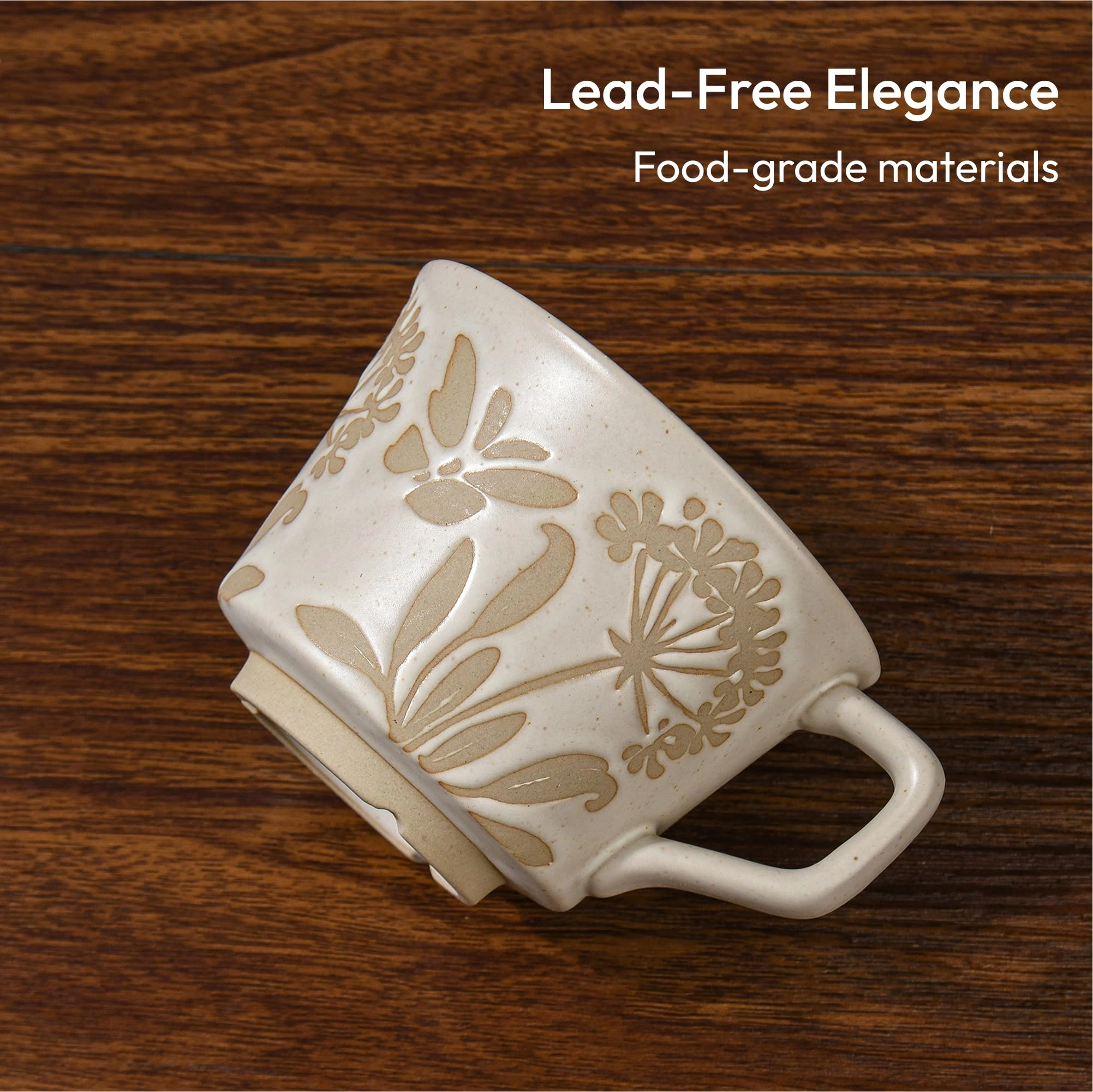 Floral Reusable Cup - 4 pcs - Butterfly Grass Ivy and Leaf