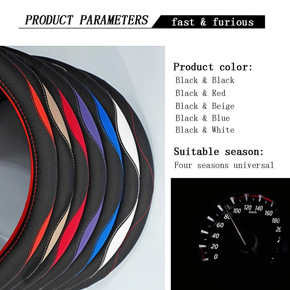 Leather Car Steering Wheel Covers