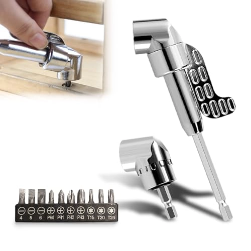 105 Degree Right Angle Drill Adapter - 2PCS Silver