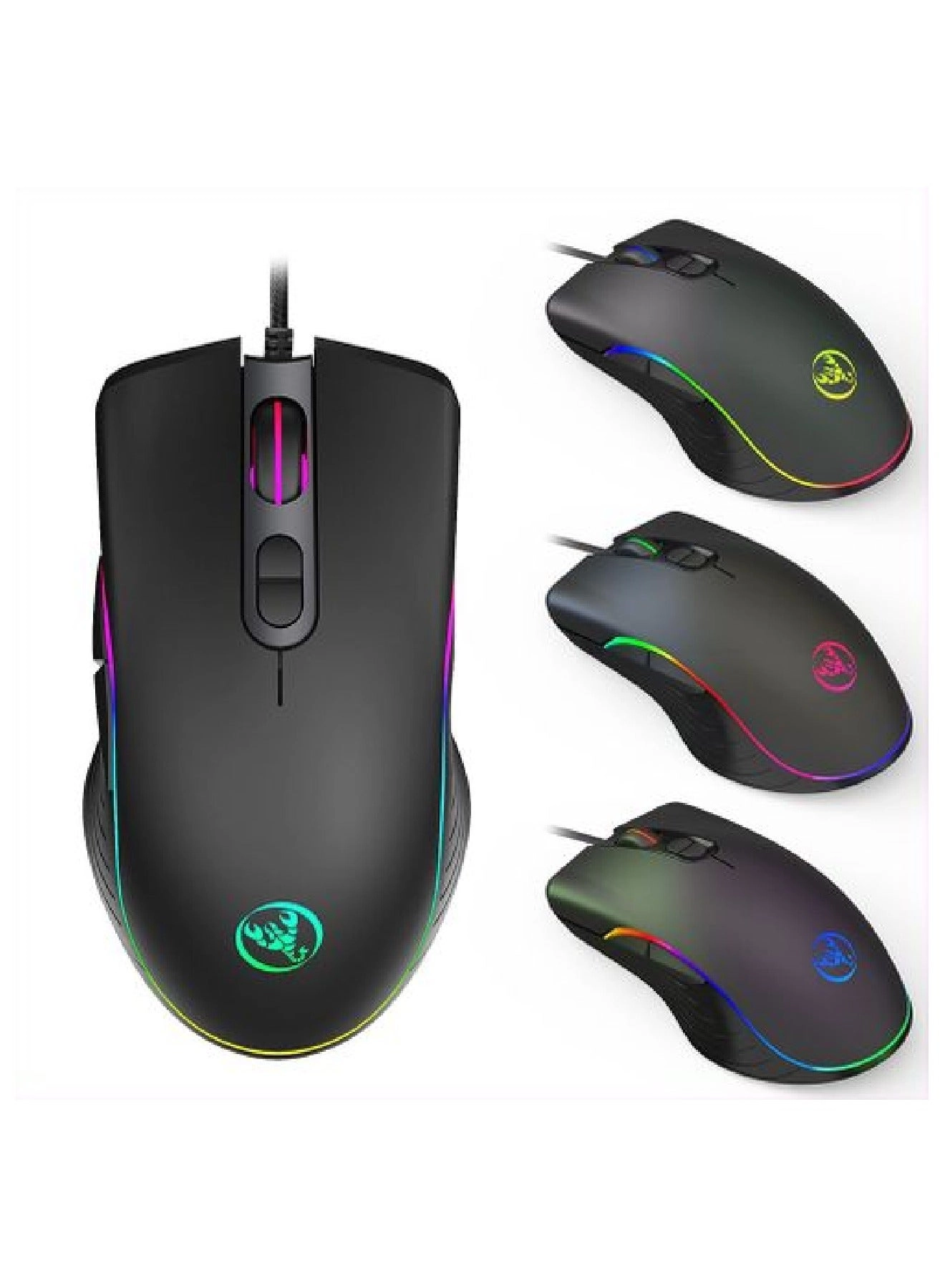 A867 RGB Backlit Optical Gaming Mouse - Wired
