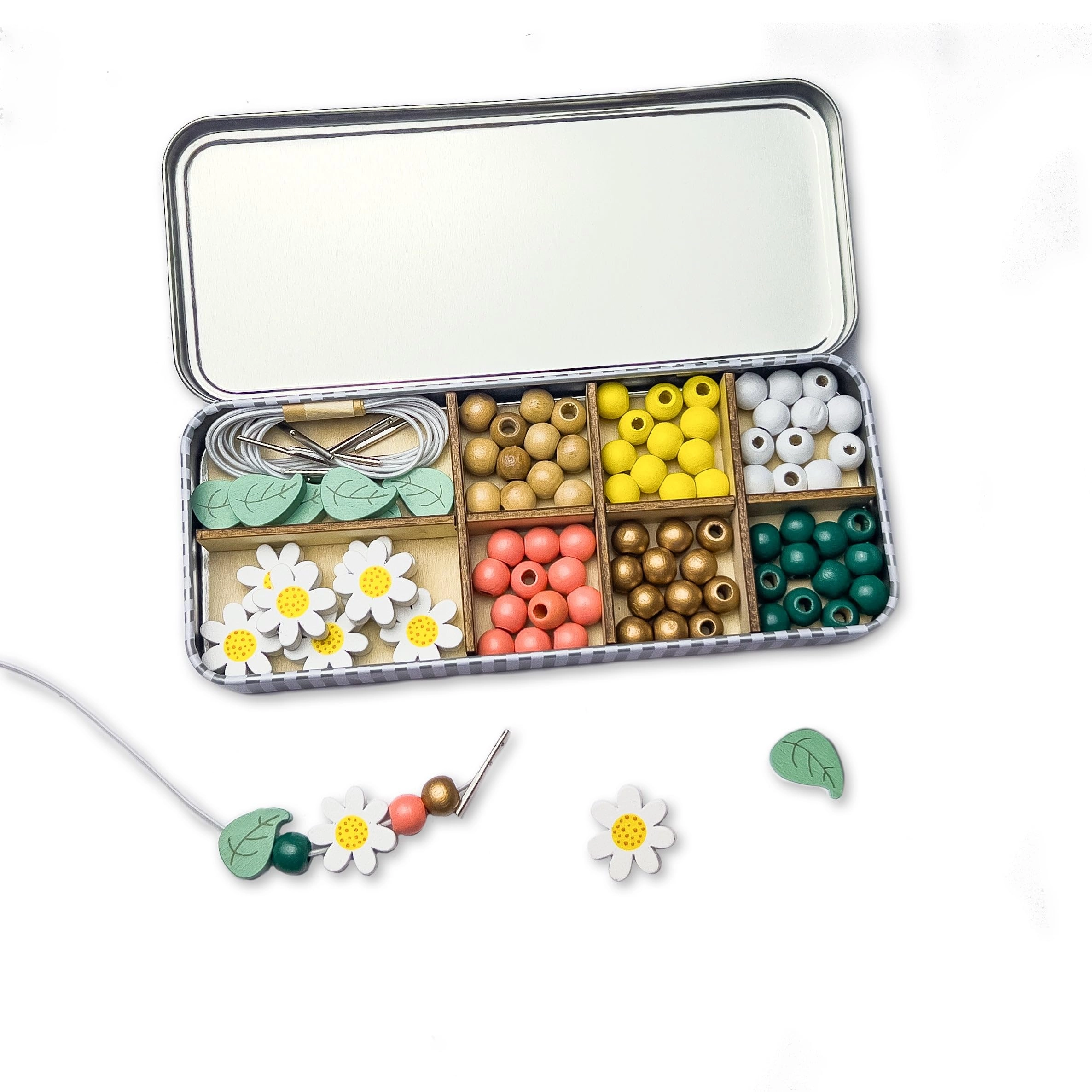 Cotton Twist Ltd Daisy Bracelet Making Craft Kit - Tin Suitable for 3-8 Years