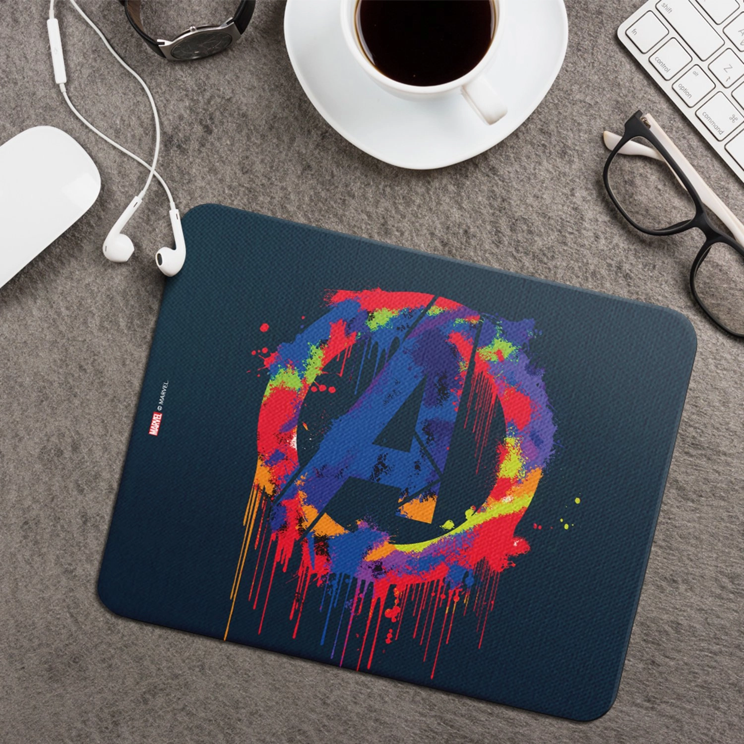 Avengers Logo Neoprene Mouse Pad - 22x18 cm