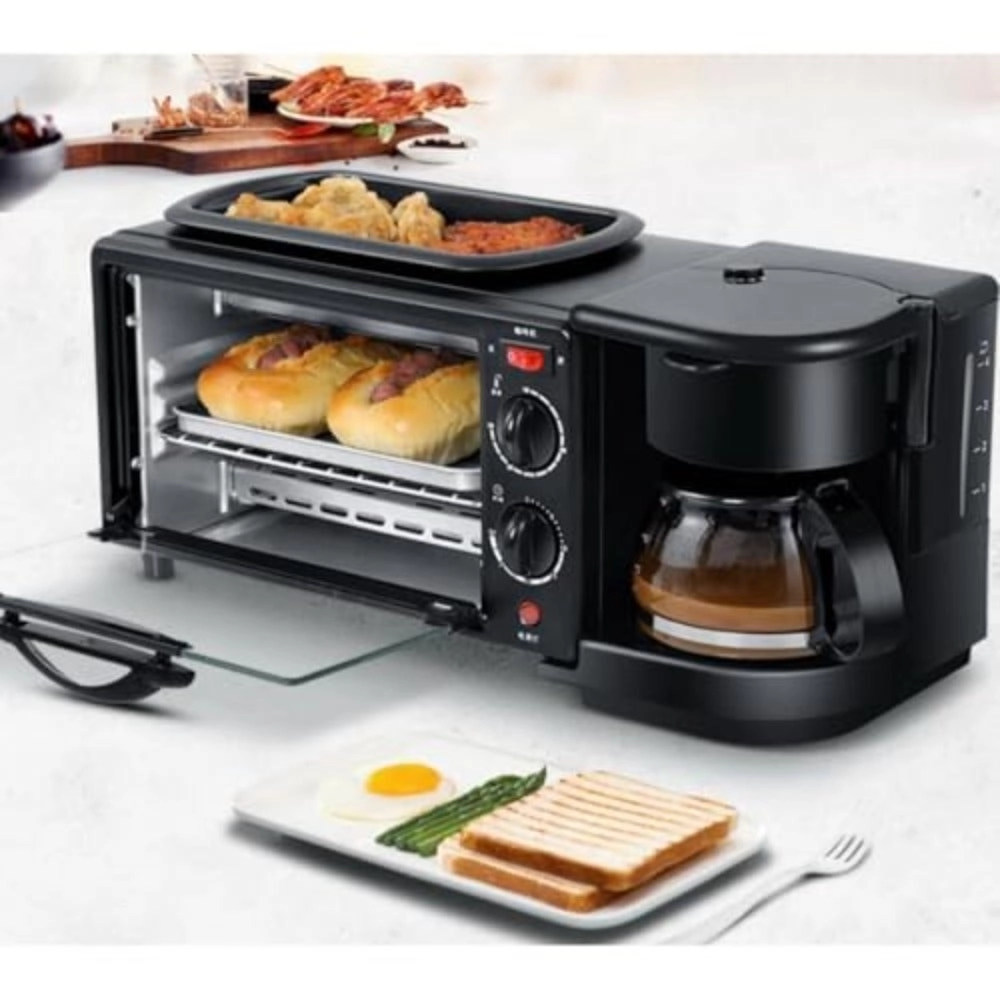 Generic Small Breakfast Machine - 3 in 1 Pink Multifunctional