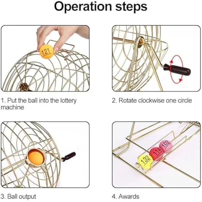 BINGO CAGE - 100 NUMBER BALLS 13-INCH METAL