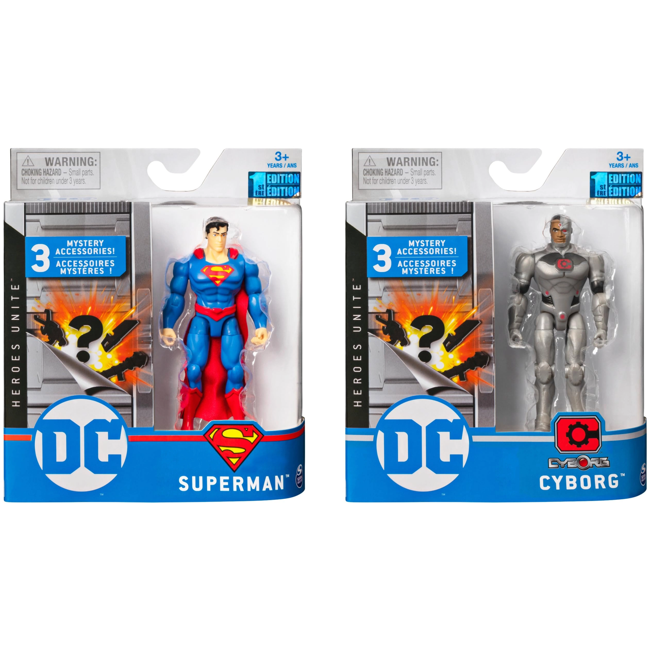 SUPERMAN - 4-Inch + CYBORG - 4-Inch - DC Comics