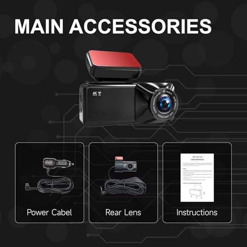 4K Lens Vehicle Security Camera + 64G Memory Card