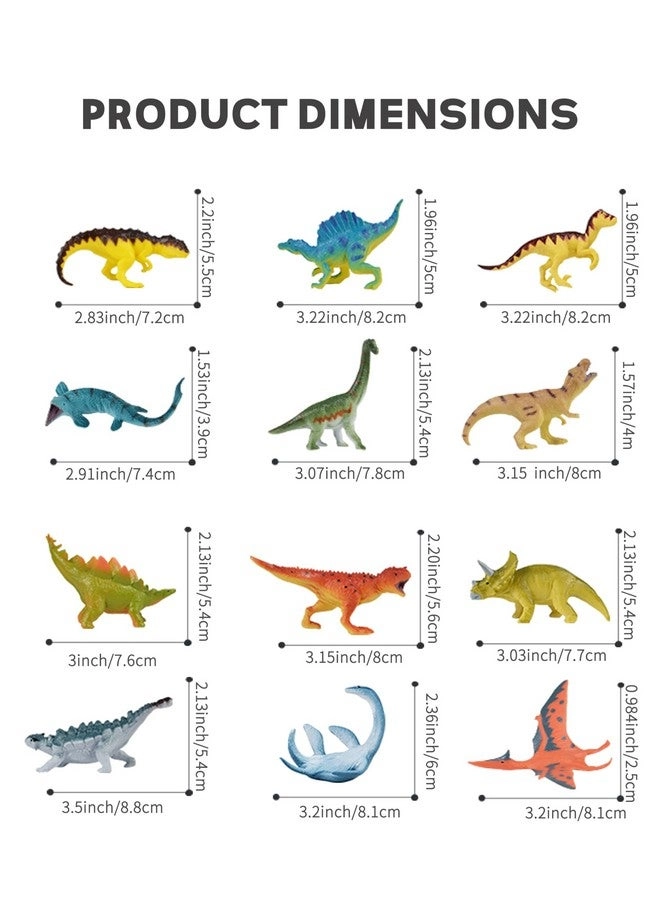 Jurrassic Dinosaurs - Dinosaur Figure 12 pcs