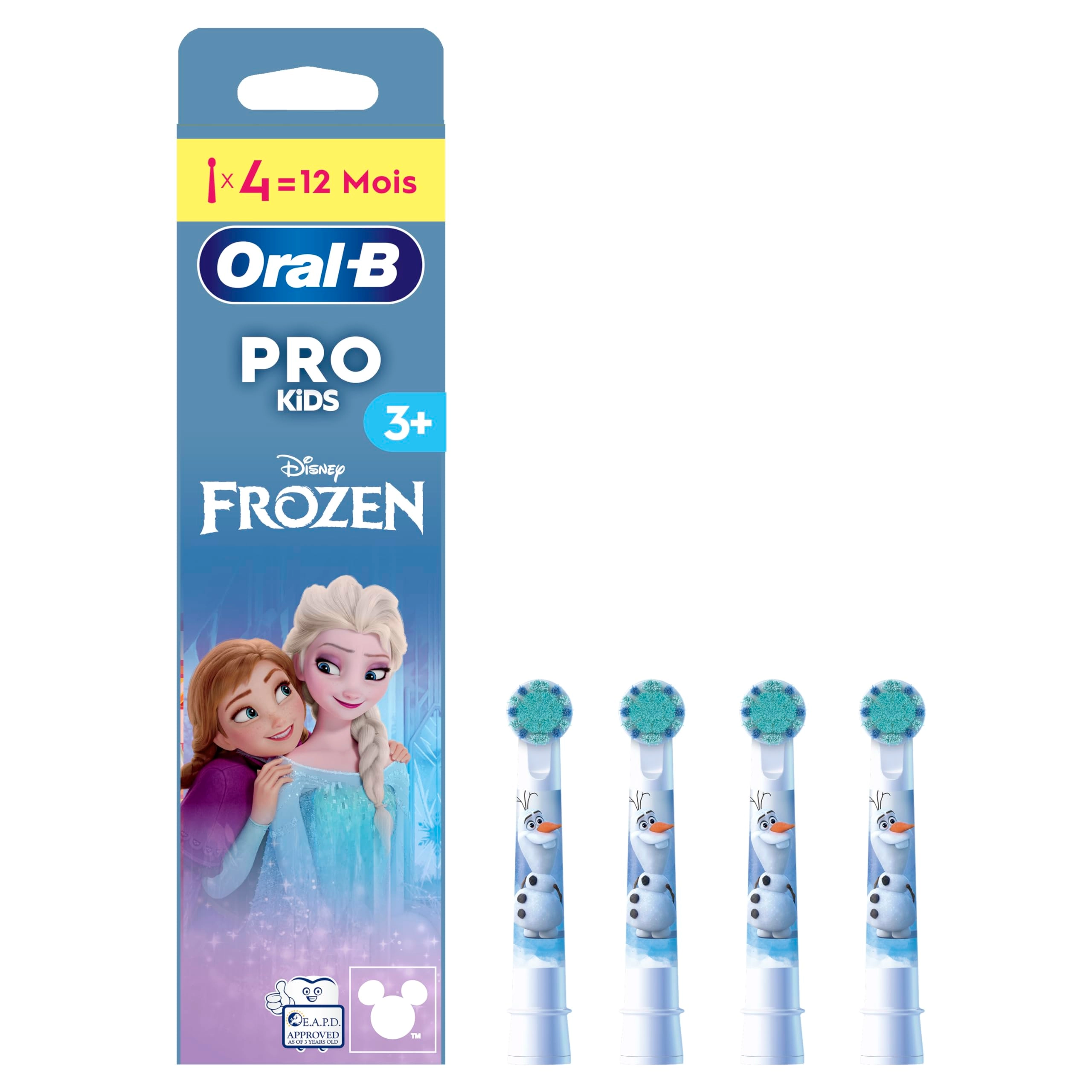 Oral-B Pro Kids - Pack of 4 Extra Soft Bristles For Ages 3+
