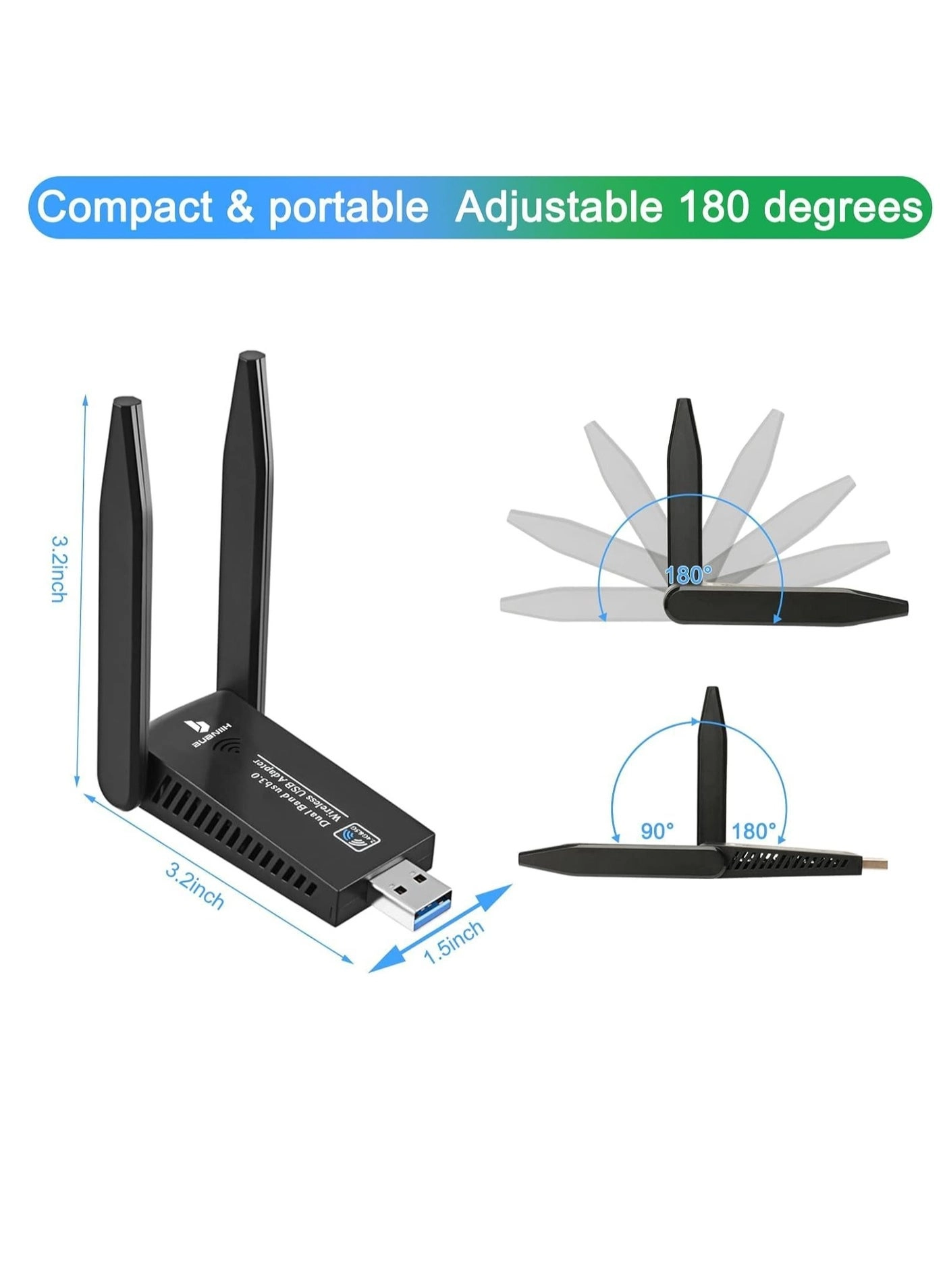 QXVWN0987 - Dual Band USB 3.0 Bluetooth 5.0