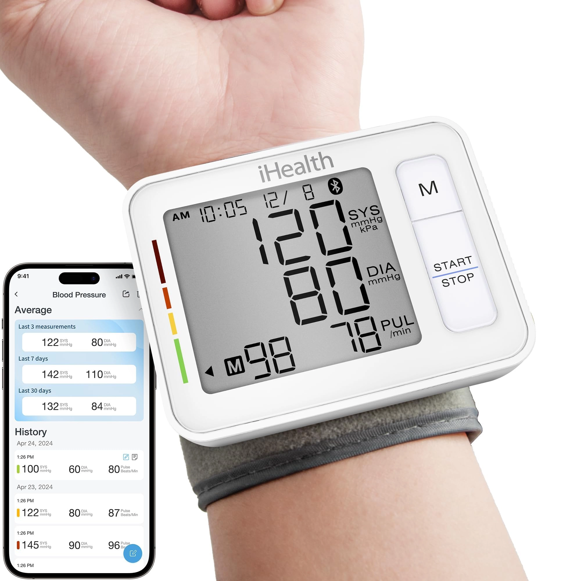 iHealth KD-723 - Wrist Adjustable Cuff Accommodates Wrists from 5 ½” to 7 ¾”