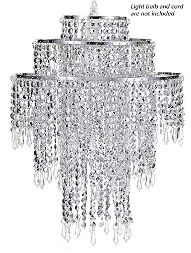 Chandelier Light Shade - 32 cm 3 Tiers Clear