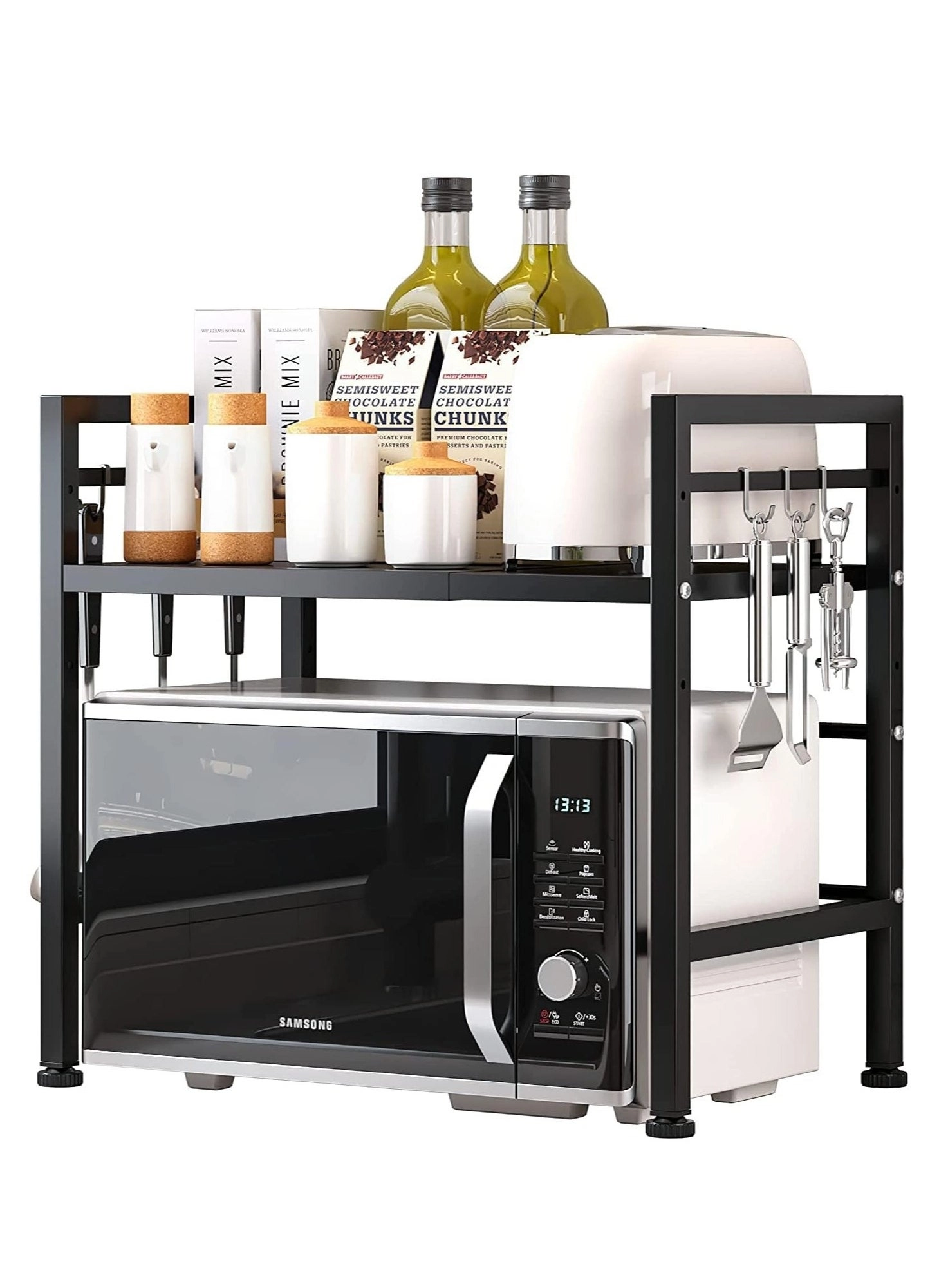 VUCATIN Microwave Oven Rack - Single Layer 6 Hook