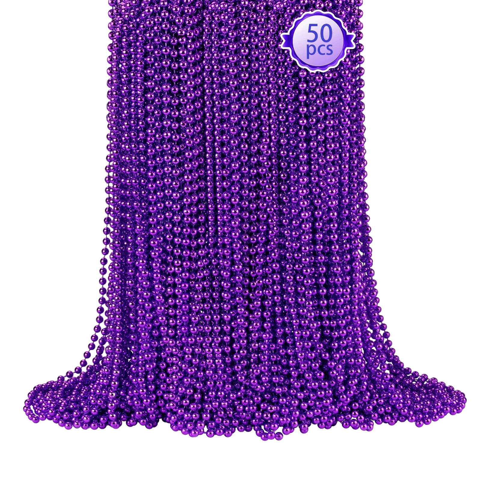 shaoqinlin Mardi Gras Beads - 33 Inches 50 Count Adult