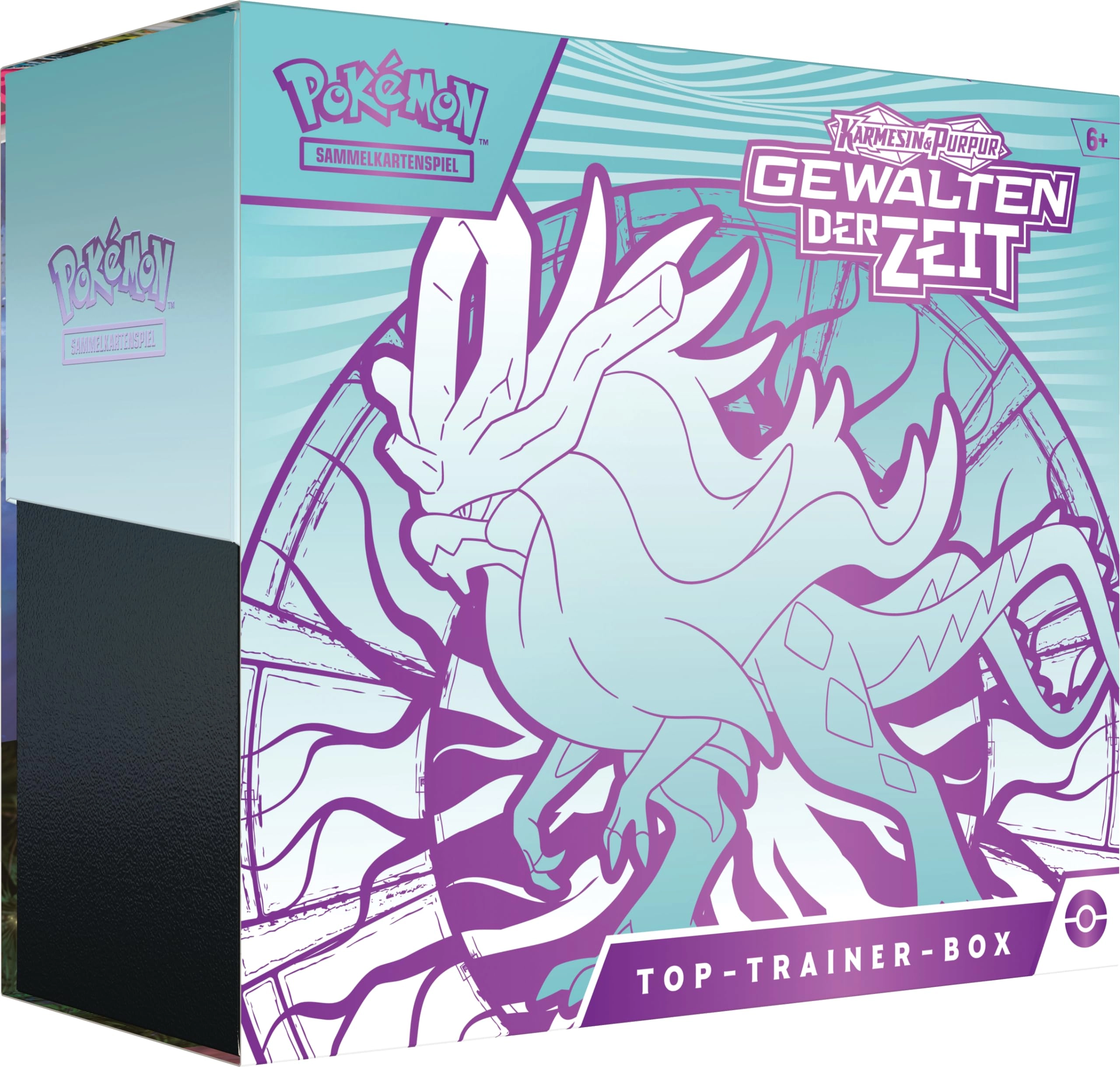 Pokémon Top Trainer Box Crimson & Purple - Forces of Time: Windwave - 1 Holographic Full Screen Promo Card 9 Booster Packs