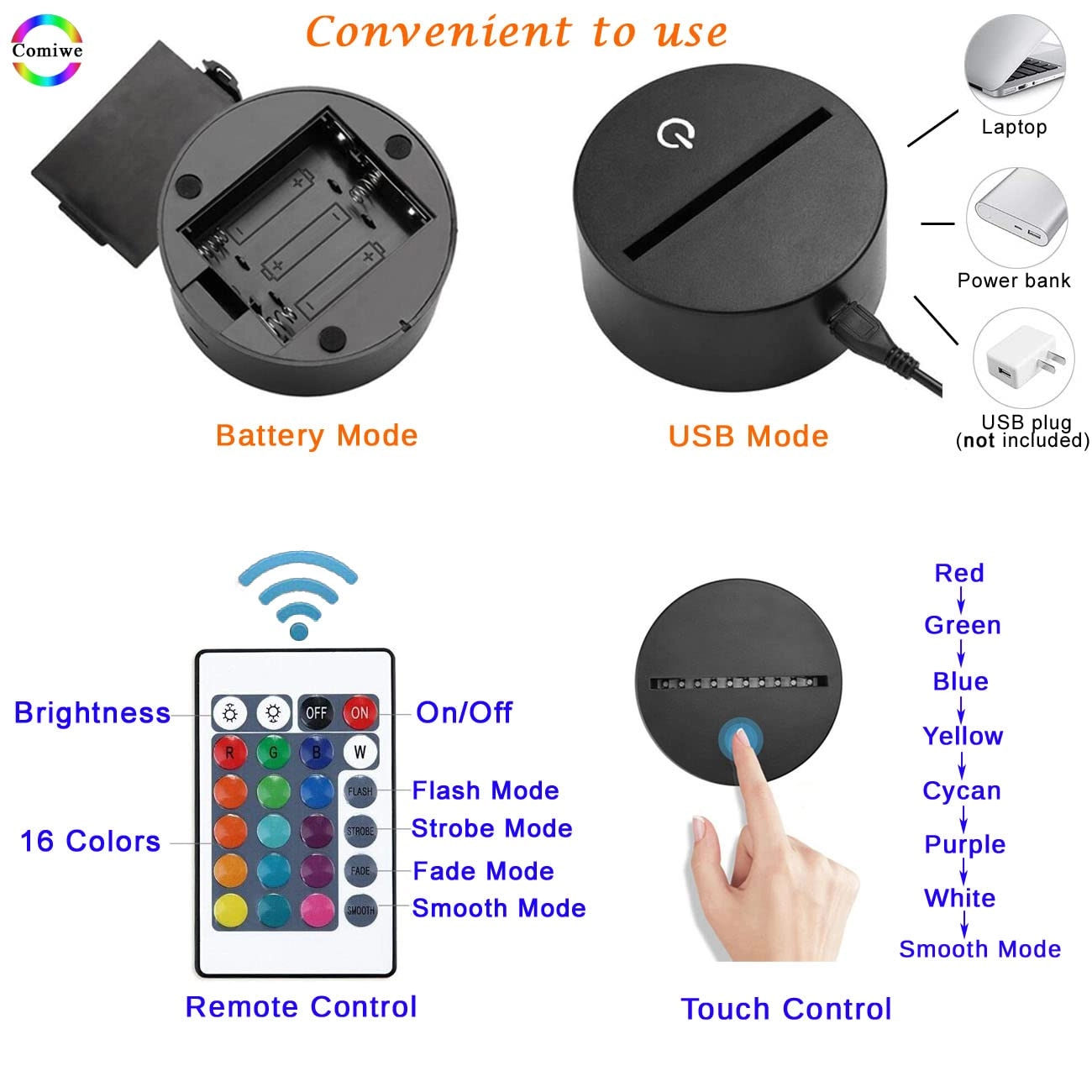 Tractor Night Light - White