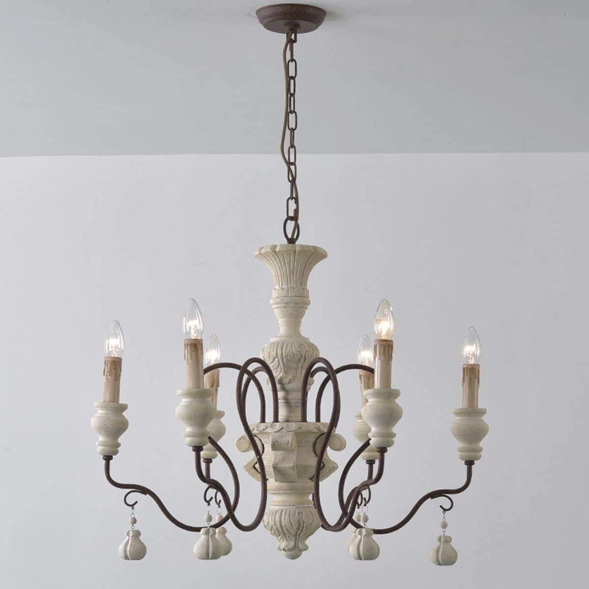 American vintage candle chandelier - 3000K