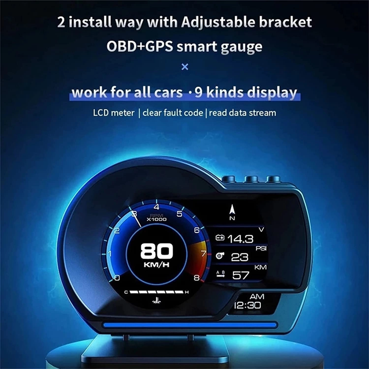 Head Up Display - OBD2 GPS Dual System