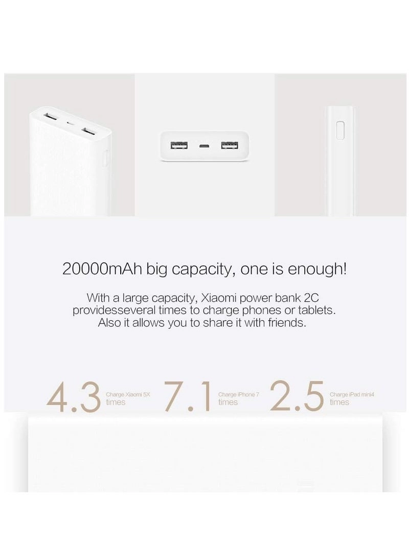 Portable Power Bank - 20000mAh Fast Charge QI